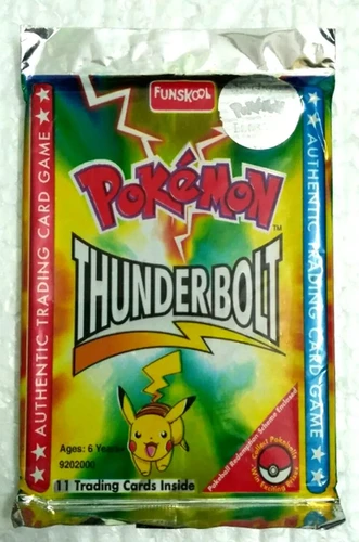 2003 INDIA FUNSKOOL POKEMON THUNDERBOLT SEALED TRADING CARD SET OF 2 PACKS  | Shoryaa Books