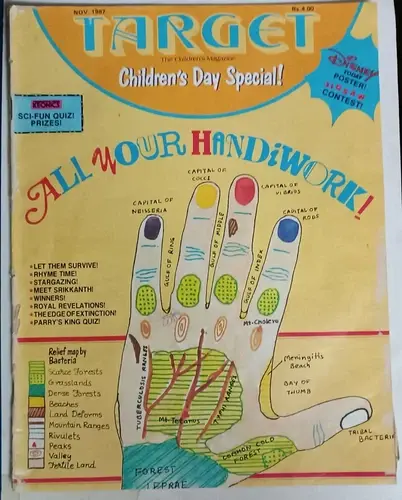 Thumbnail: INDIA VINTAGE CHILDREN'S MAGAZINE: TARGET  1987 ARTICLES, STORIES SET OF 4