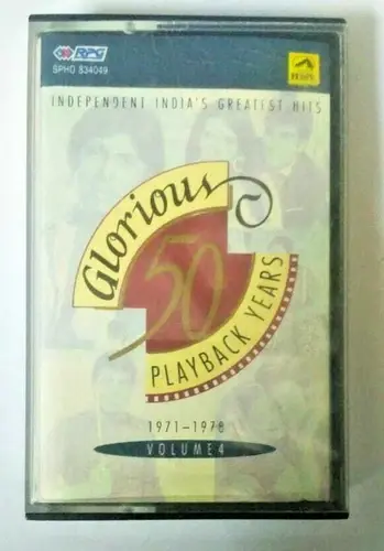 Thumbnail: BOLLYWOOD :50 GLORIOUS PLAYBACK YEARS MUSIC AUDIO CASSETTES TAPE HINDI SET OF 4