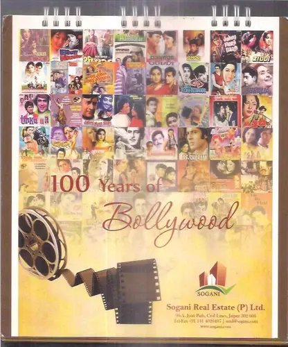 Thumbnail: INDIA - 100 YEARS OF BOLLYWOOD TABLE CALENDER 13 SHEETS WITH STAND