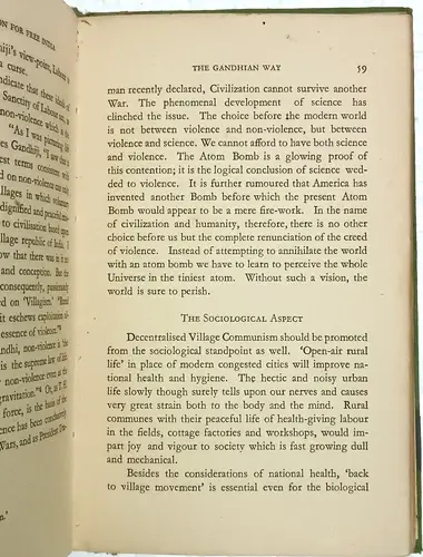Thumbnail: INDIA 1st ED 1946 VINTAGE: GANDHIAN CONSTITUTION FOR FREE INDIA BY S. N. AGARWAL