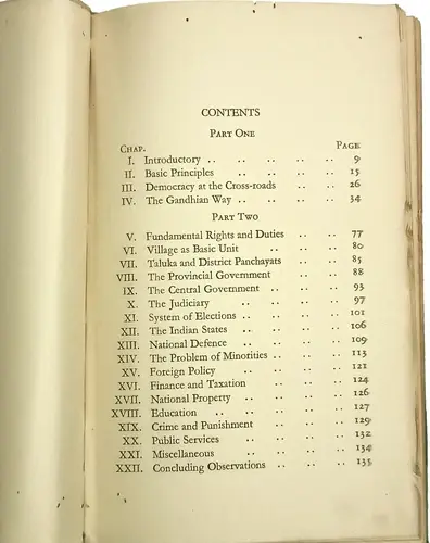 Thumbnail: INDIA 1st ED 1946 VINTAGE: GANDHIAN CONSTITUTION FOR FREE INDIA BY S. N. AGARWAL