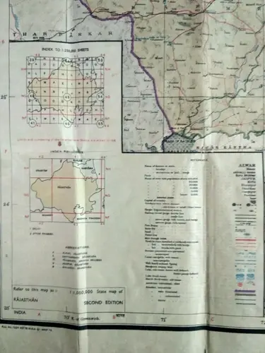Thumbnail: INDIA  MAP OF RAJASTHAN SECON EDITION 1978 SCALE 1: 1000,000