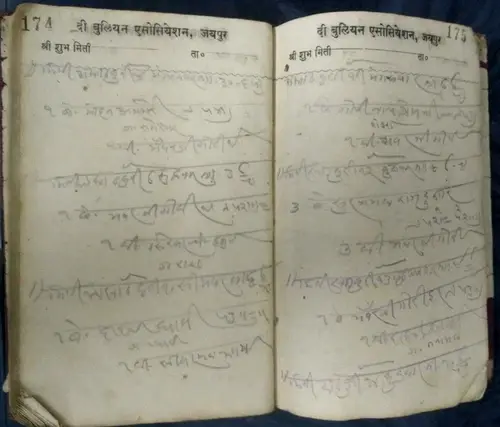 Thumbnail: INDIA RARE HAND WRITTEN  : THE BULLION ASSOCIATION JAIPUR , BROKER'S BOOK 1952