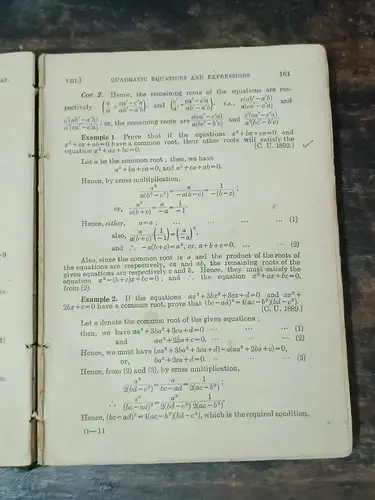 Thumbnail: VINTAGE: ALGEBRA MADE EASY FOR STUDENTS OF INDIAN UNIVERSITIES BY KALIPADA 1947