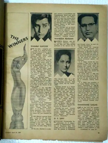 Thumbnail: INDIA RARE FILMFARE MAGAZINE APRIL 1969 SHAMMI , ASHA BHONSLE ,  AWARD SPECIAL