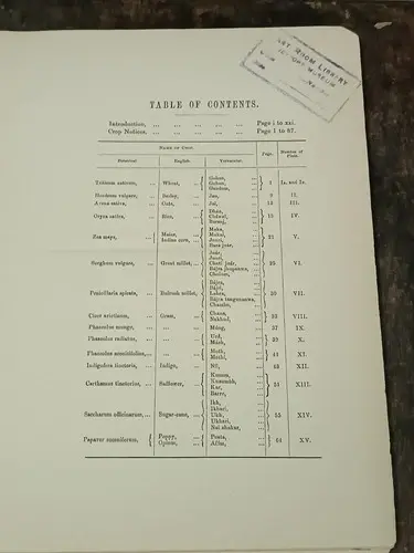 Thumbnail: FIELD AND GARDEN CROPS OF THE NORTH WESTERN PROVINCES & OUDH BY J.F. DUTHIE 1882