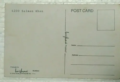 Thumbnail: INDIA  FILM  PICTURE POSTCARD  BOLLYWOOD ACTOR SALMAN KHAN  6 IN 1 LOT