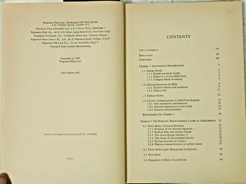 Thumbnail: PERGAMON PRESS: ELECTRICAL PROPERTIES OF SEMI CONDUCTOR SURFACES BY DANIEL R. FR
