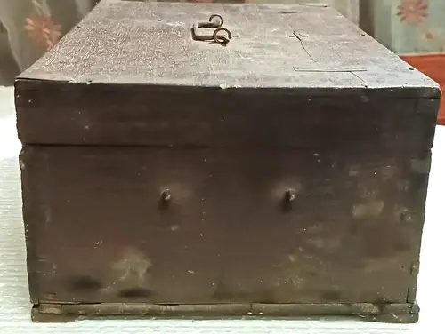 Thumbnail: INDIA VINTAGE HAND-CRAFTED WOODEN BOX MERCHANT'S CASH BOX, COIN STORAGE, COFFEE