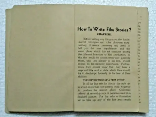 Thumbnail: INDIA RARE HOW TO WRITE FILM STORIES BY AFZAL MIRZA CHAGHTAI WITH SIGNATURE 1940