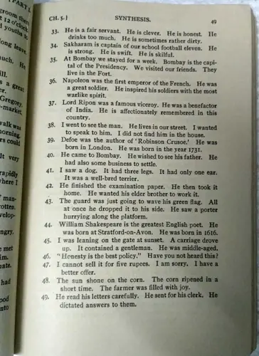 Thumbnail: INDIA VINTAGE : ELEMENTARY GRAMMAR ON MODERN LINES BY P.C WREN 1930