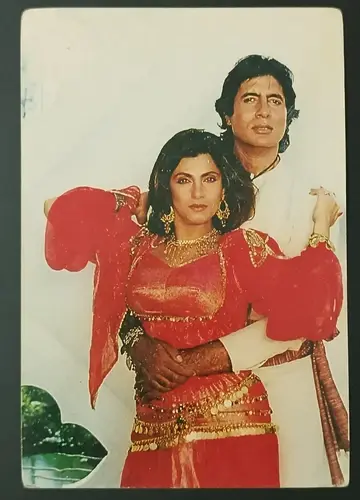Thumbnail: INDIA PICTURE POSTCARD AMITABH BACHCHAN ORIGINAL  BOLLYWOOD SET OF 2 CARDS