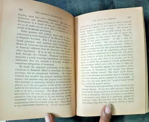 Thumbnail: THE ENGLISH CONSTITUTION BY WALTER BAGEHOT 1898 ENGLISH HB LONDON PRINT