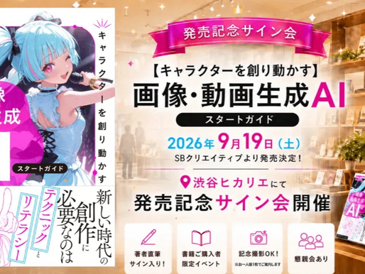 9月19日、渋谷でキャラクターが動き始める。画像・動画生成AI入門書の発売記念サイン会を開催!