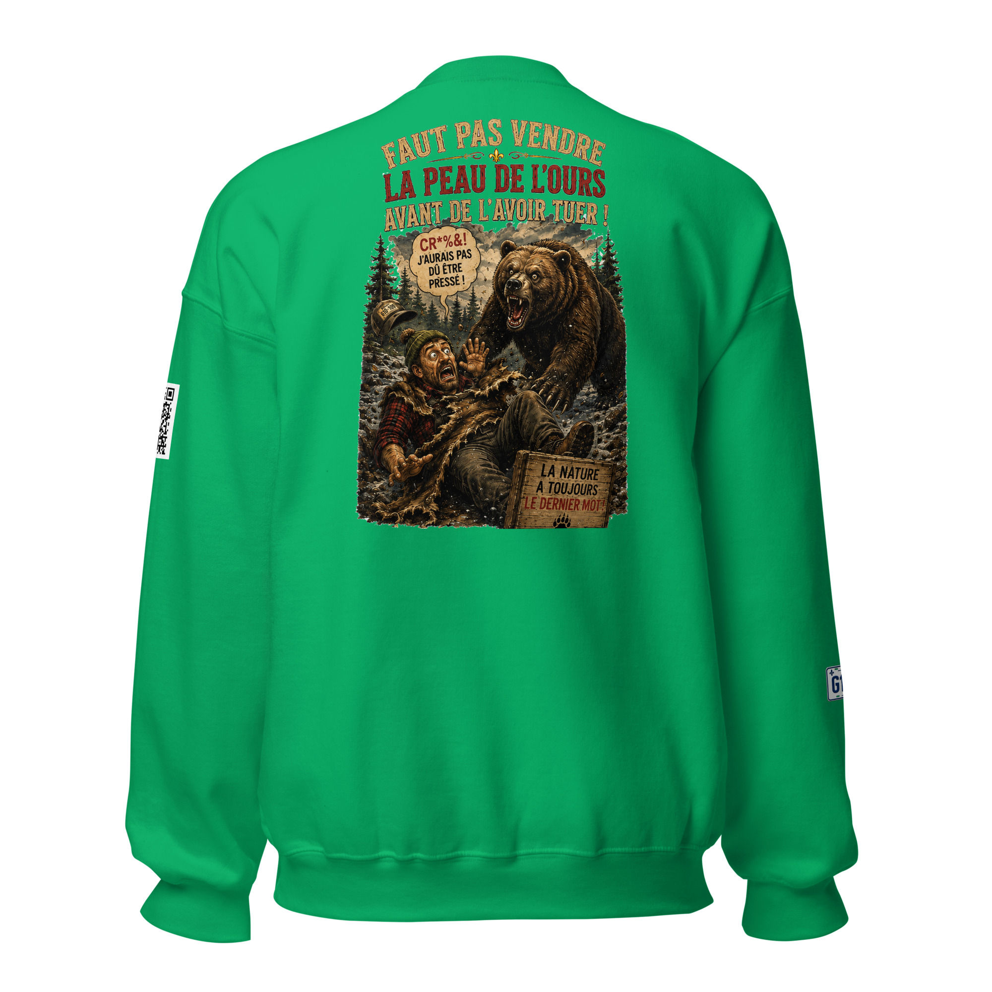 Unisex Sweatshirt-Pas vendre la peau de l'ours