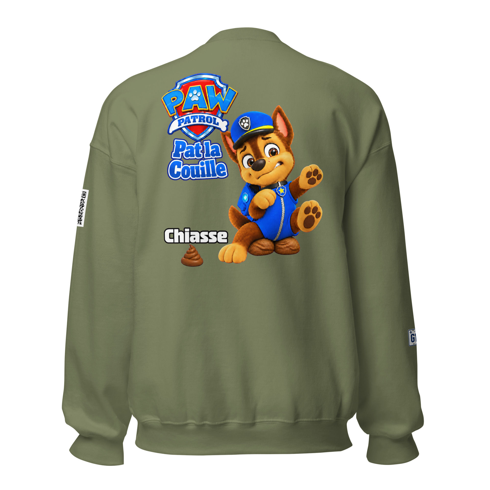 Unisex Sweatshirt-Pat la couille