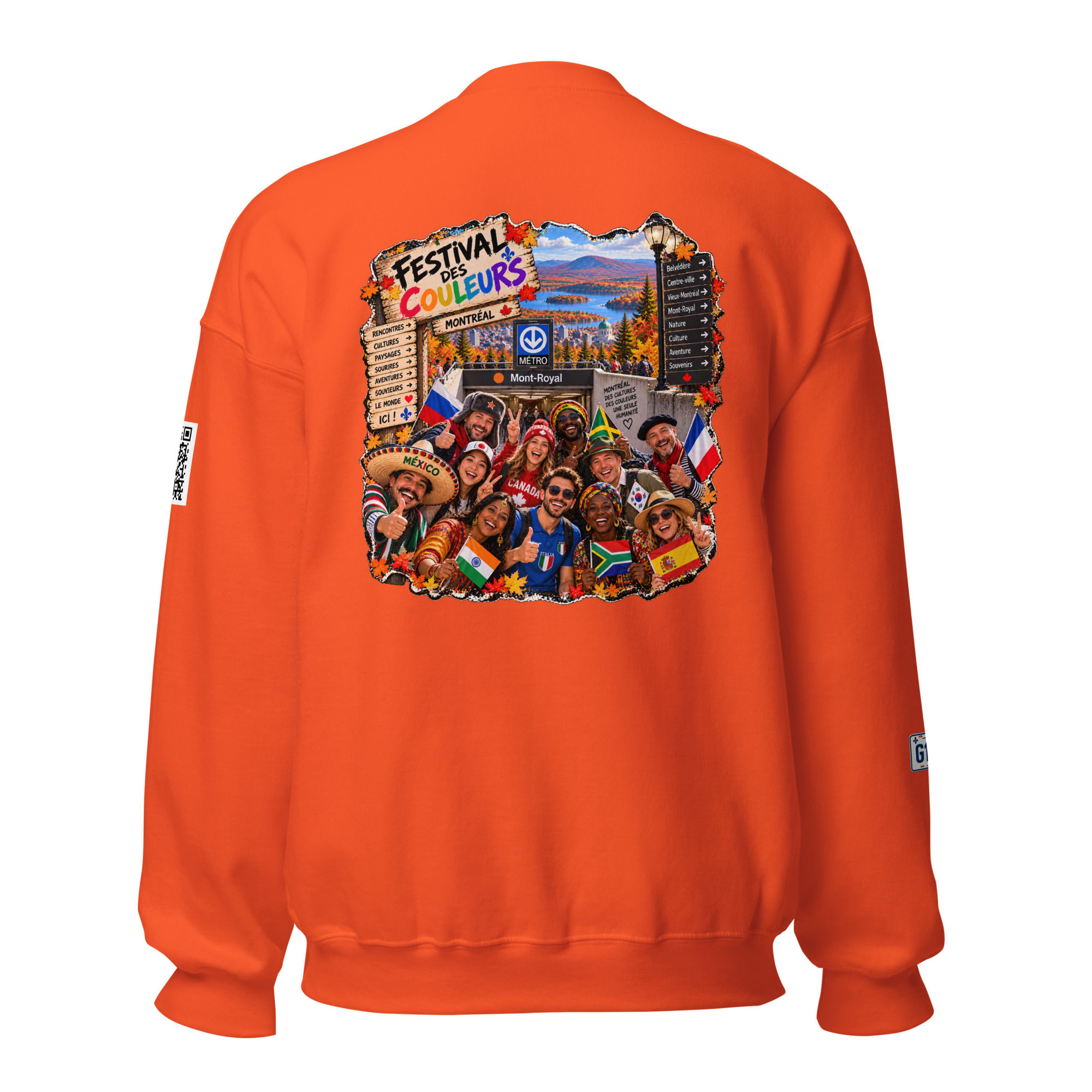 Unisex Sweatshirt-Festival des couleurs