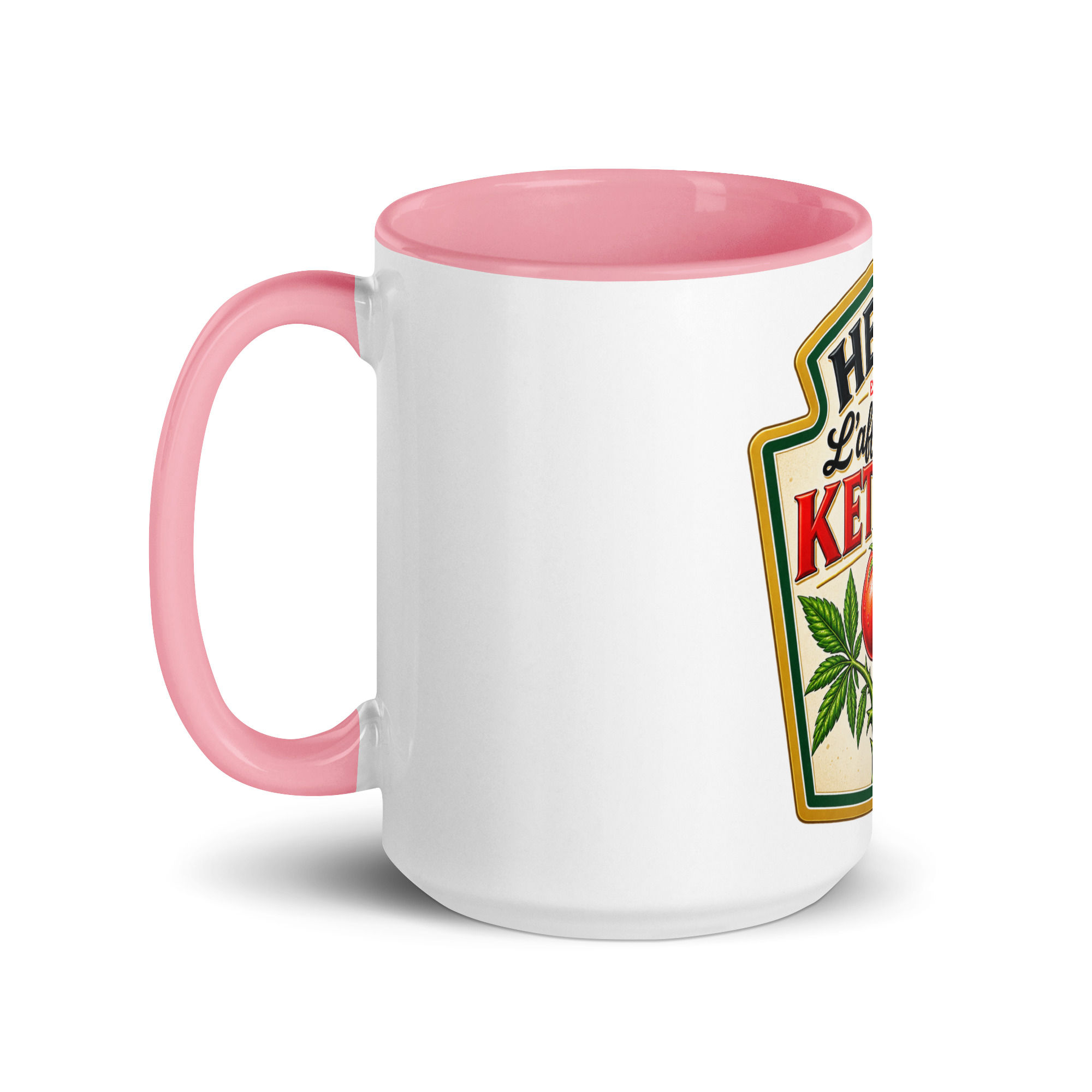Mug with Color Inside-L'affaire est Ketchup