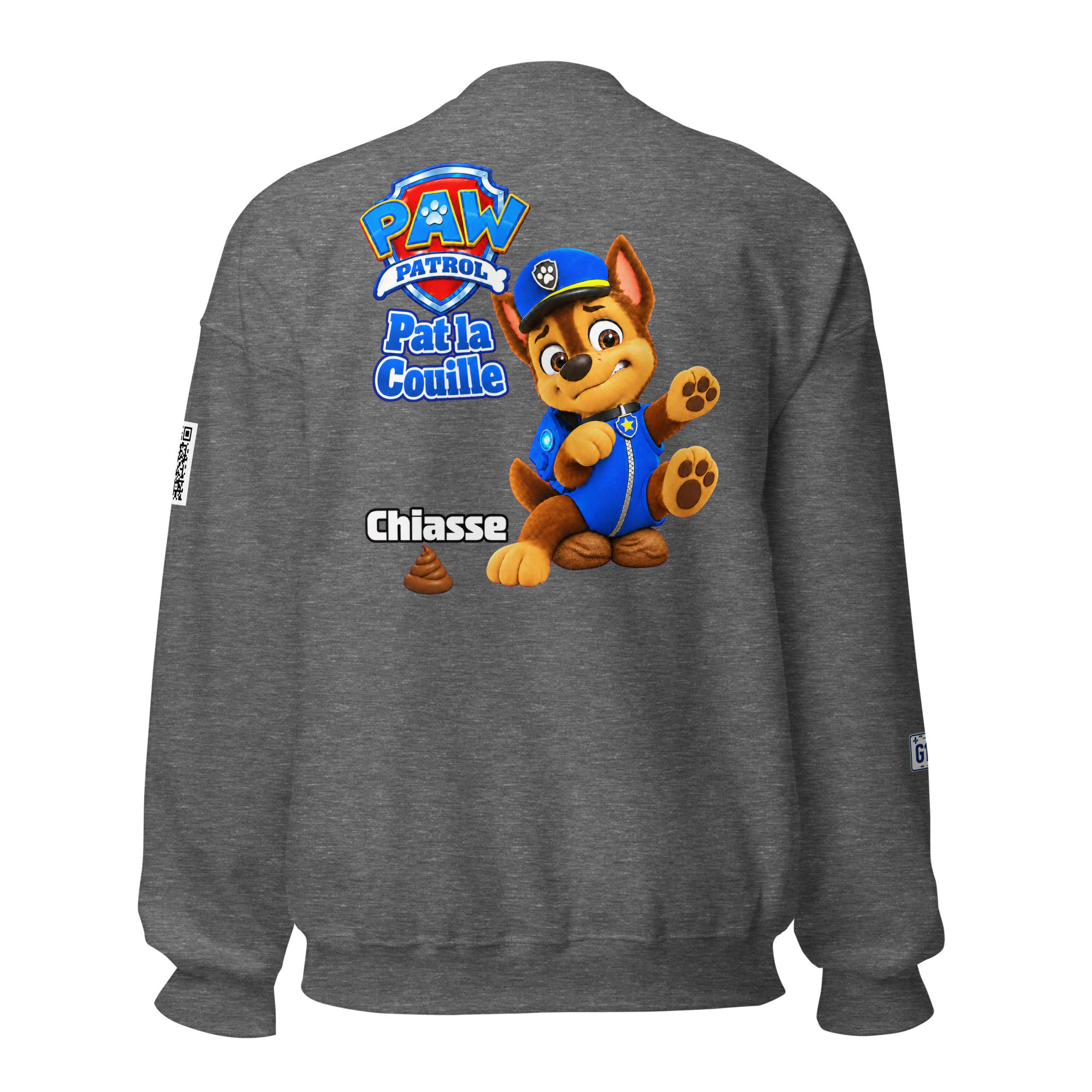 Unisex Sweatshirt-Pat la couille