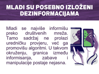 KOLIKO SU MLADI IZLOŽENI DEZINFORMACIJAMA?