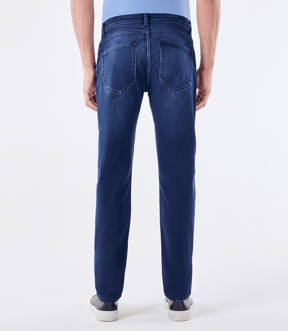 Miniatura: Calça Jeans Moletom Slim Deep Blue Azul Ricardo Almeida