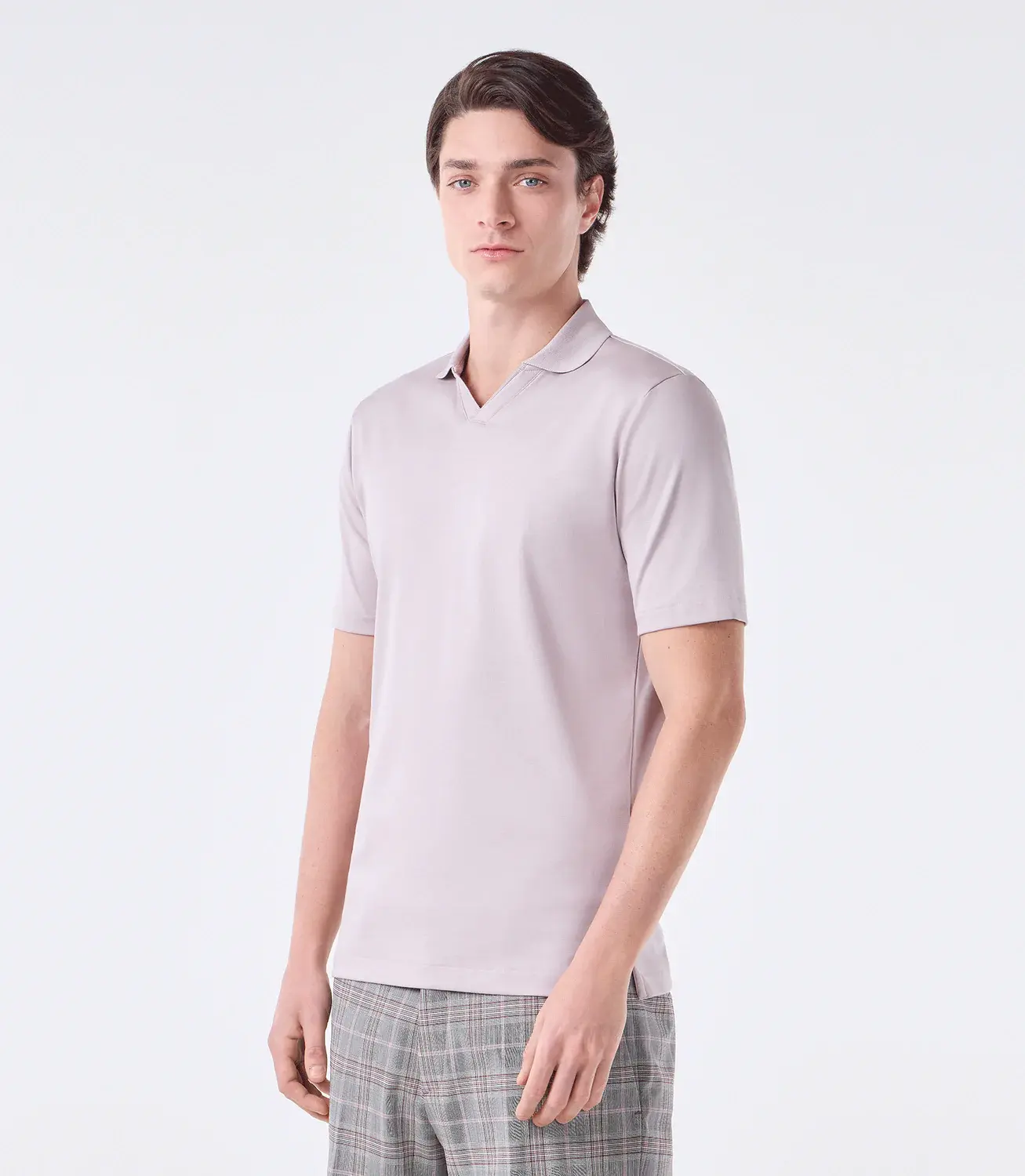 Polo Interloque Gola V Dupla Lilás Ricardo Almeida