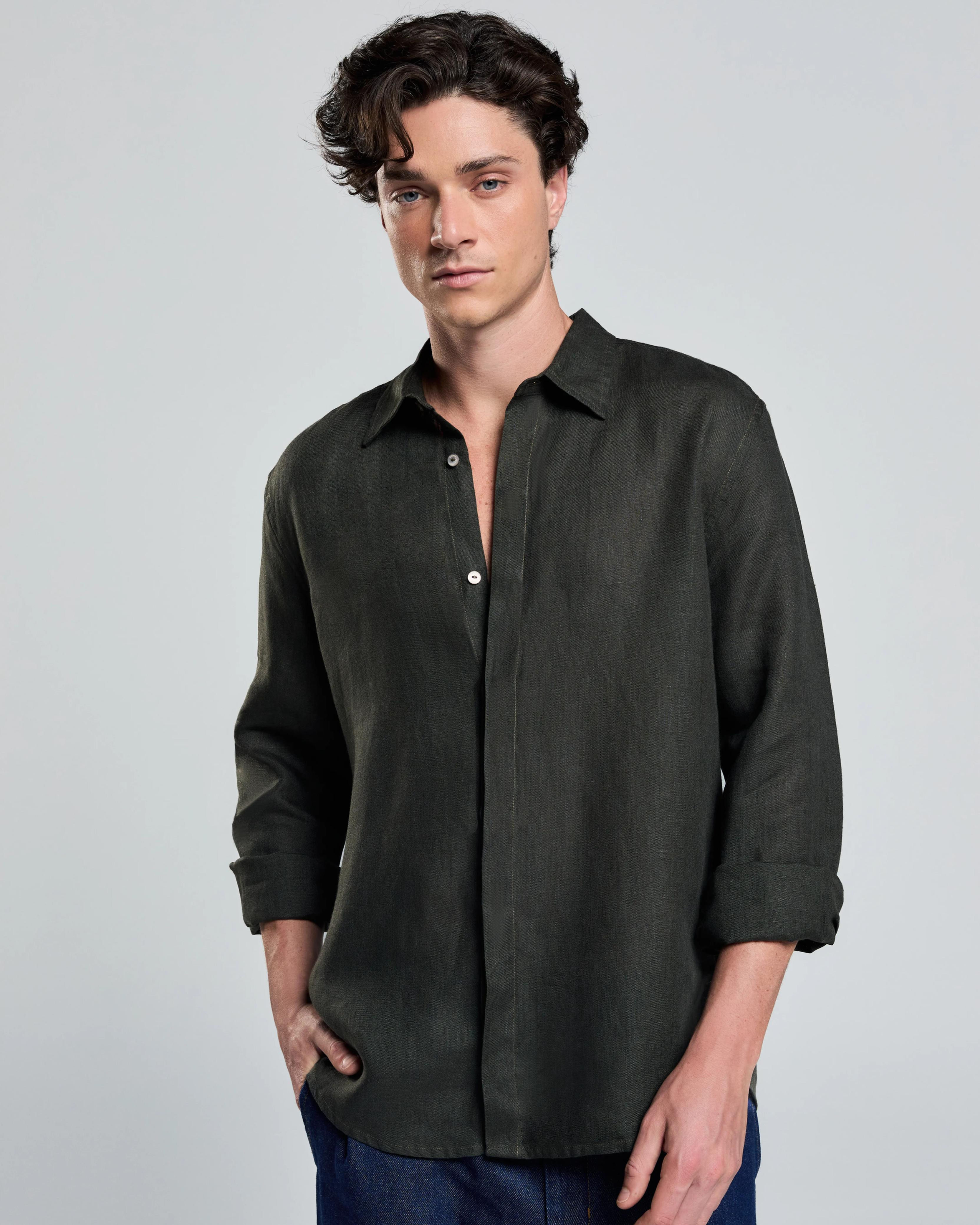 Camisa Linho Manga Longa Handred