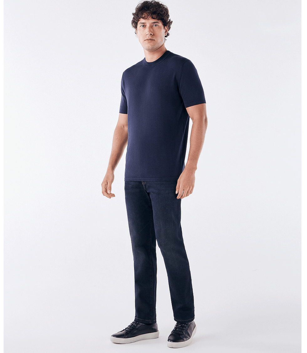 Miniatura: Calça Jeans Denim Dark Blue Azul Ricardo Almeida
