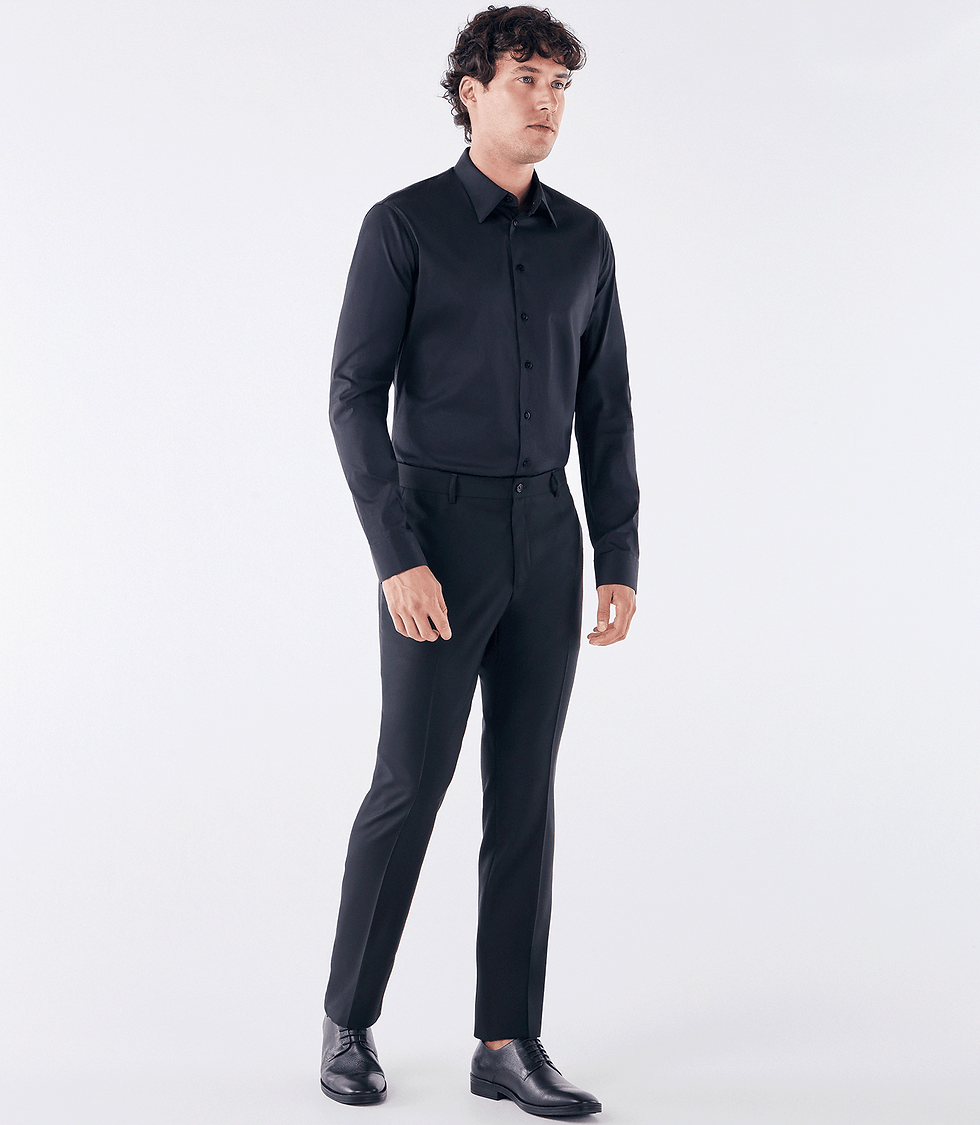 Miniatura: Camisa Social Manga Longa Austin Preto Ricardo Almeida