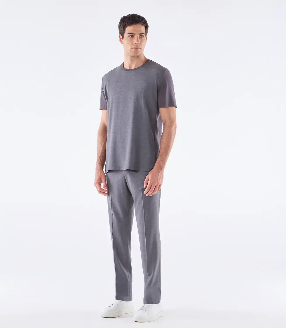 Miniatura: Camiseta Tailor Air Lã Active Zíper Cinza Ricardo Almeida