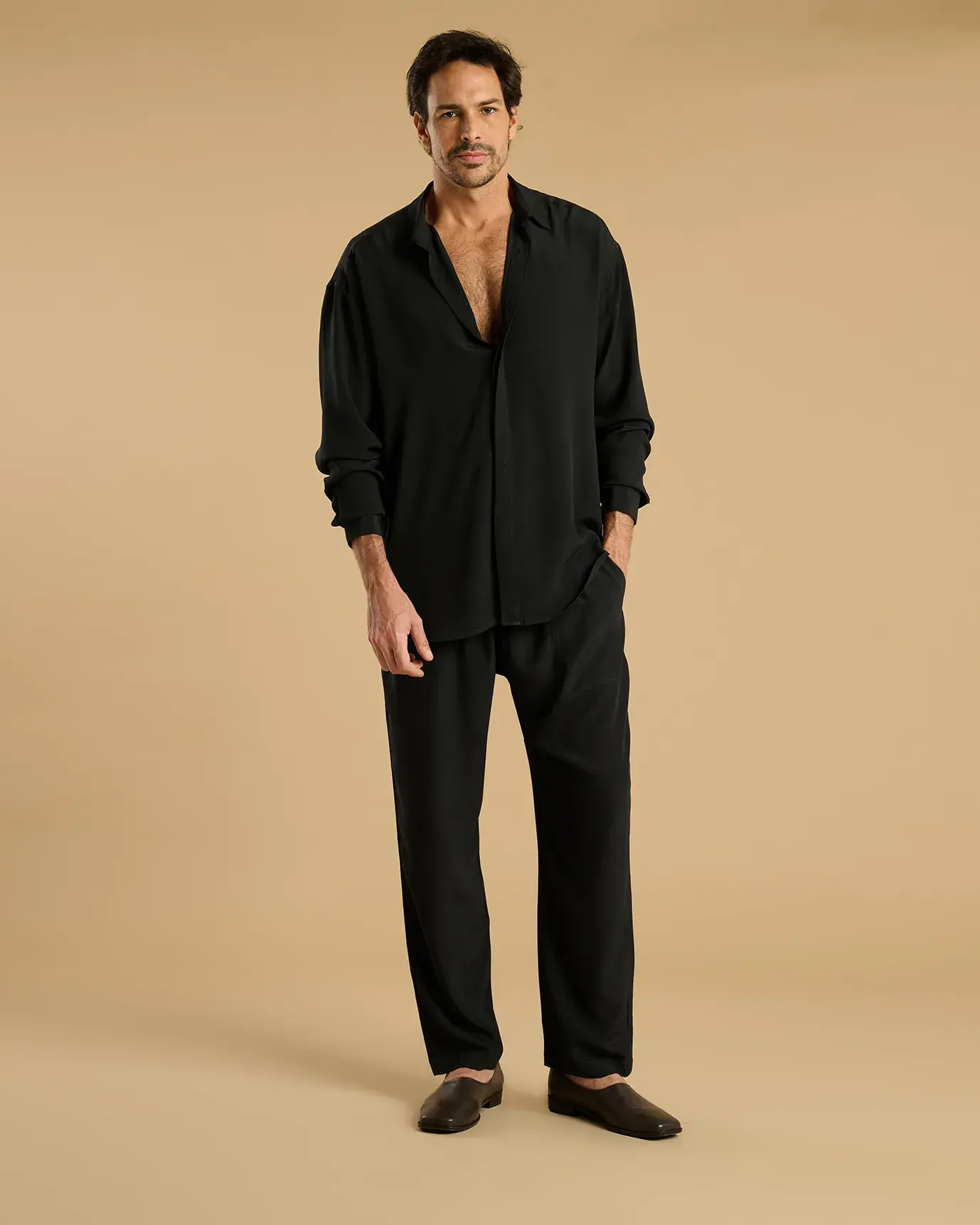 Camisa Seda Over Handred