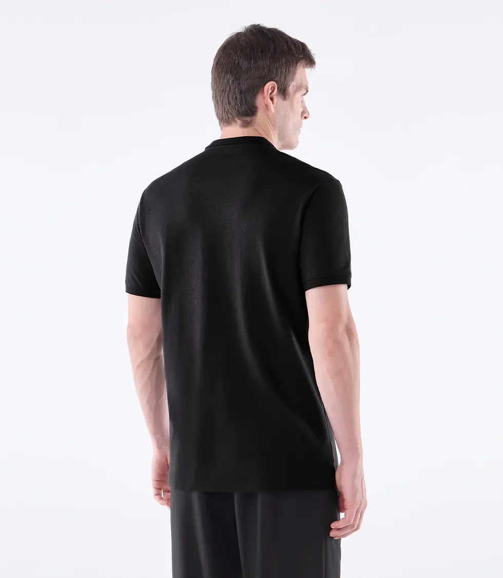 Miniatura: Camisa Polo Pima Zíper Gola Estreita Preto Ricardo Almeida
