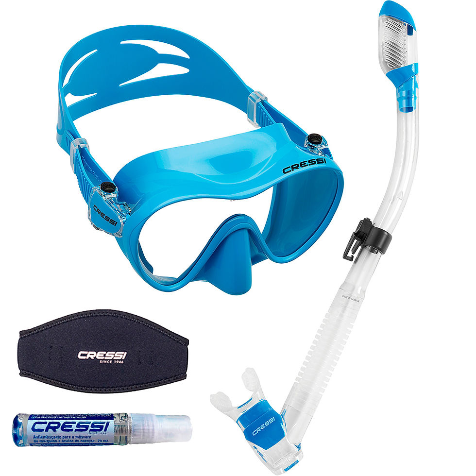 Miniatura: Kit de Mergulho Máscara+Respirador Cressi Frameless + Supernova Dry + Anti Fog S