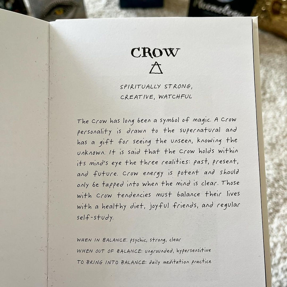 a reading of the crow card