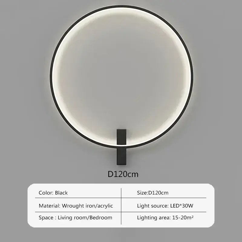Thumbnail: Modern Simple Ring Round LED Wall Lamp Home Designer Decor Circle Nordic