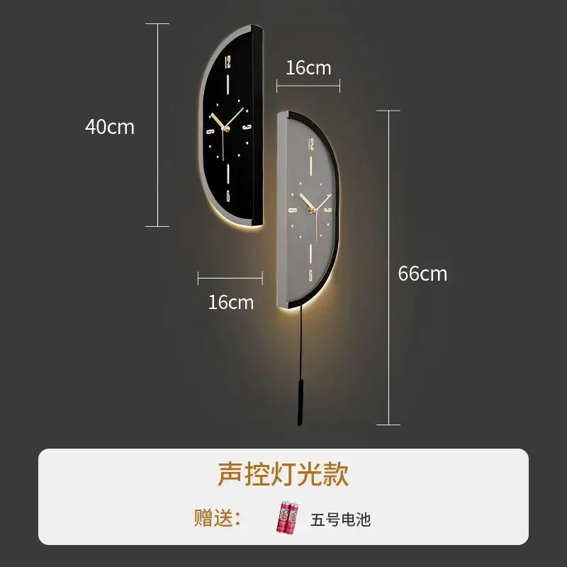Thumbnail: Corner Wall Clock Living Room Clock Wall Mounted Silent Display Wall