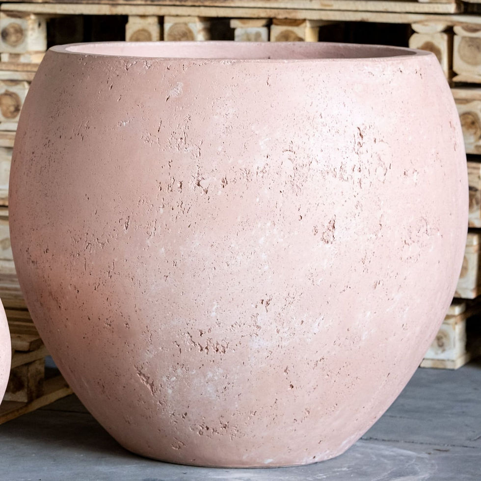 Thumbnail: Orbello | Blushstone – 35cm Medium Concrete Sphere Planter – 25L Round Plant Pot