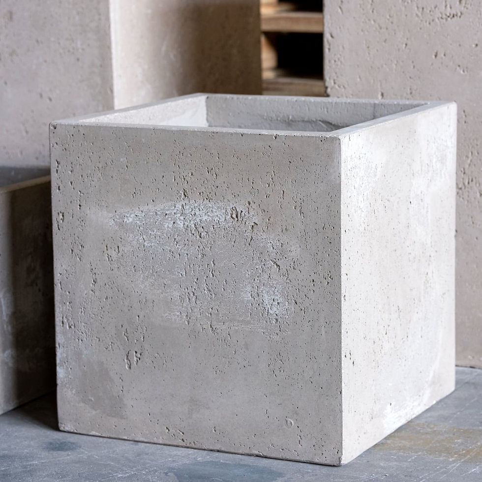 Thumbnail: Cubrosa | Truffle – 40cm Large Concrete Cube Planter – 38L Square Plant Pot