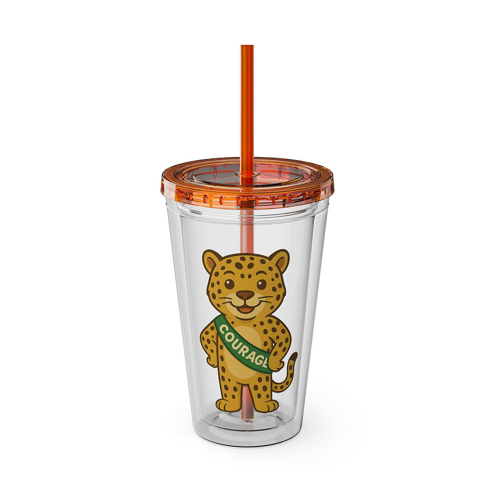 Thumbnail: Courage Jaguar.  Sunsplash Tumbler with Straw, 16oz
