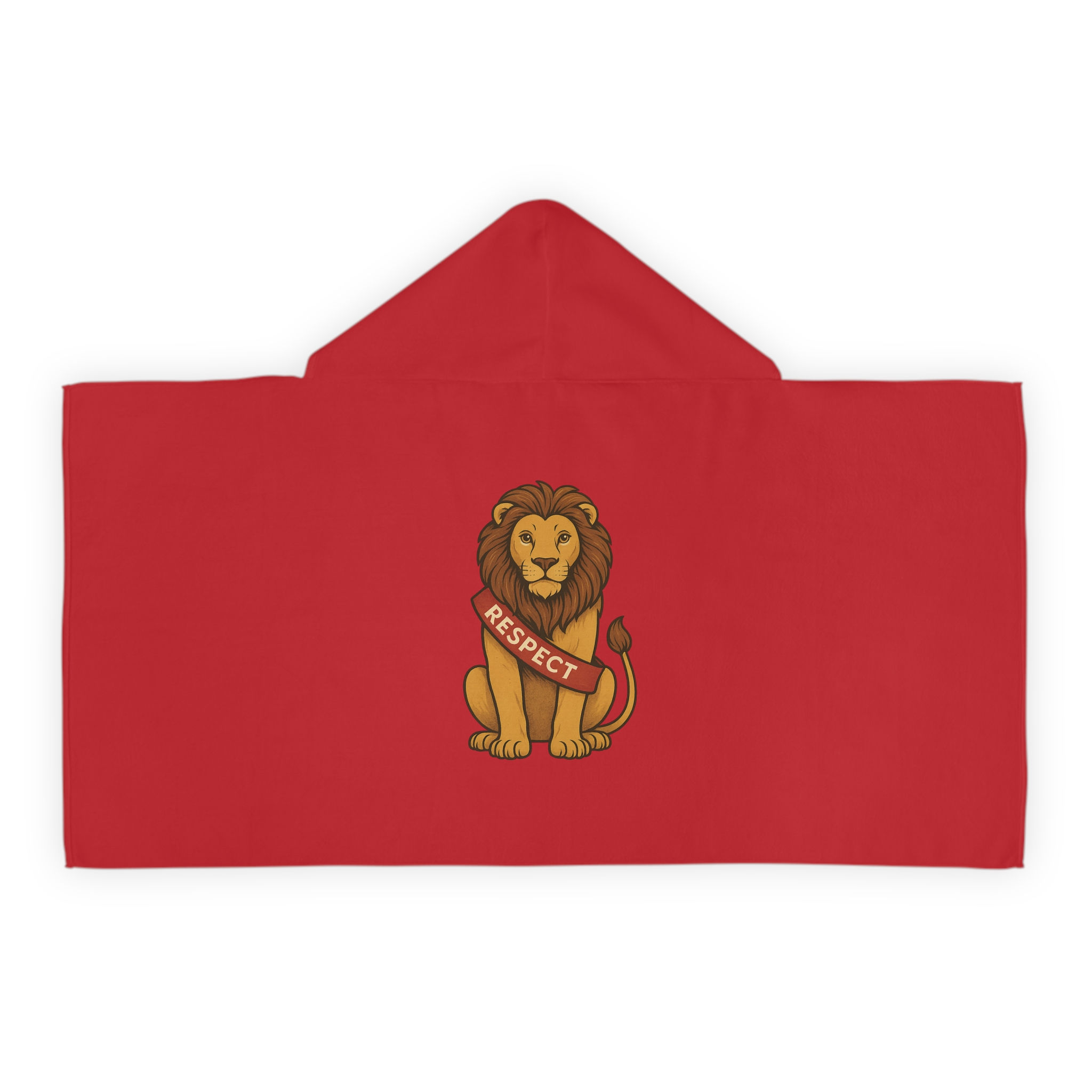 Kids Hooded Towel- Respect Lion, Virtue Clubhouse Collection