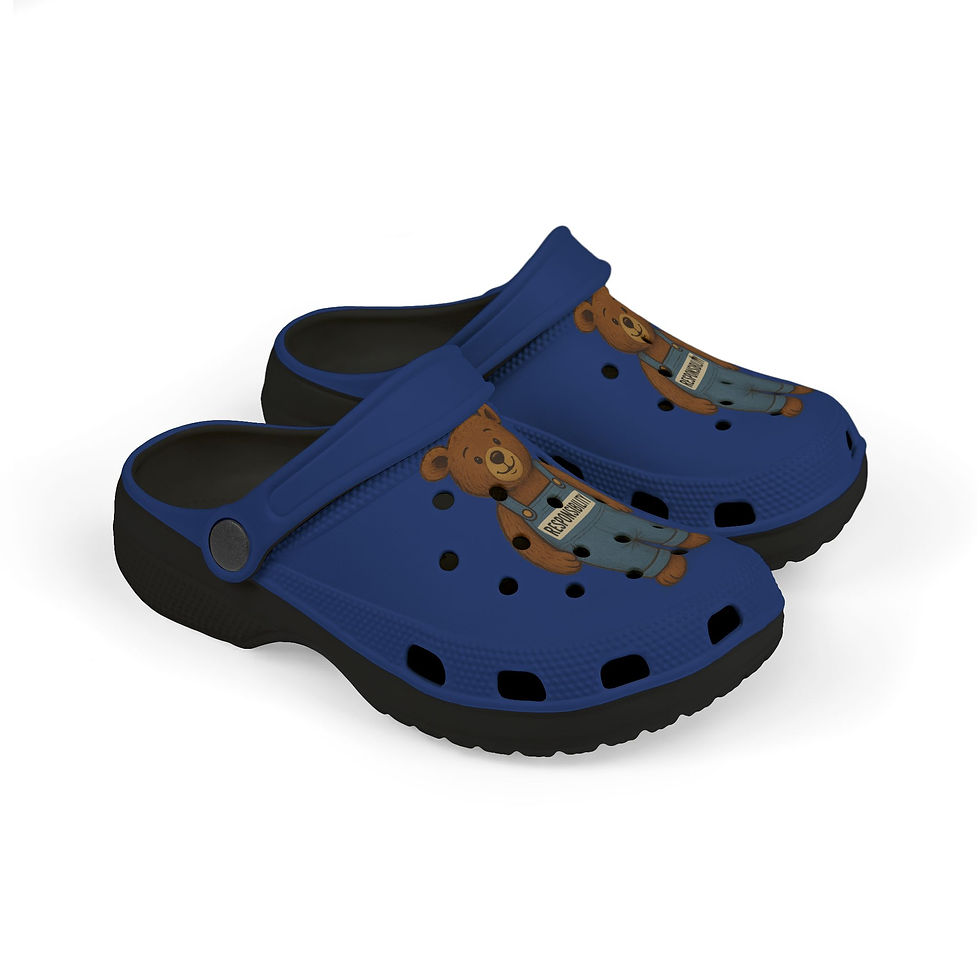 Thumbnail: Kid's Clogs- Responsibility Bear from the Virtue Clubhouse Collection.
