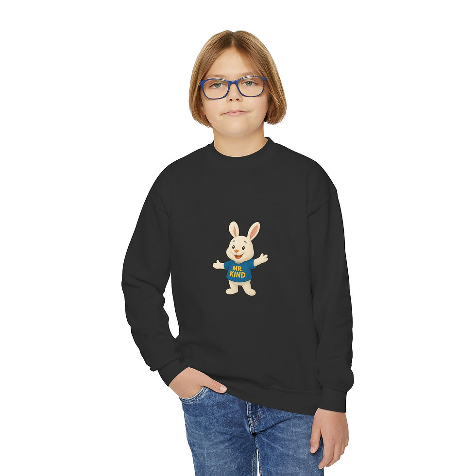 Thumbnail: Youth Crewneck Sweatshirt- Mr. Kind from the Virtue Clubhouse Collection