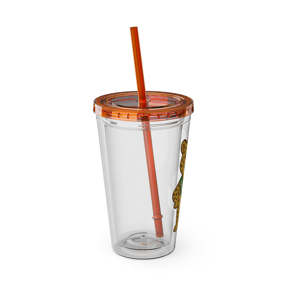 Thumbnail: Courage Jaguar.  Sunsplash Tumbler with Straw, 16oz
