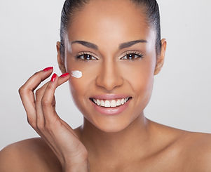 Model Applying Cream