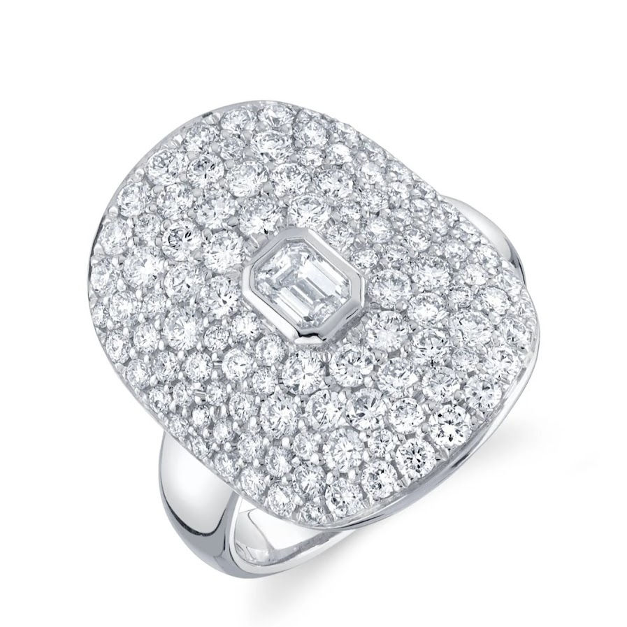 Pavé Shield Ring