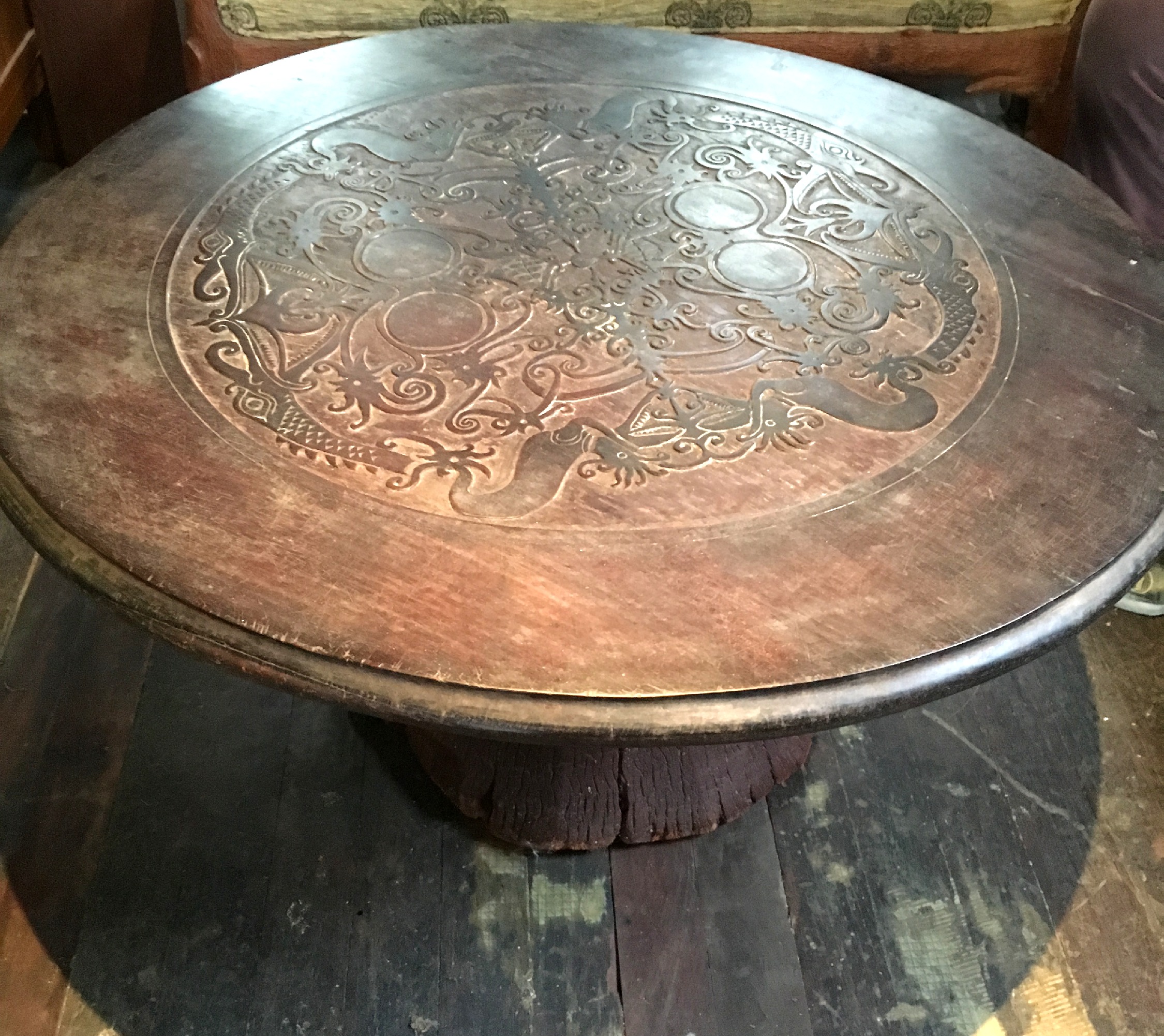 Carved Dayak Ironwood Coffee Table T