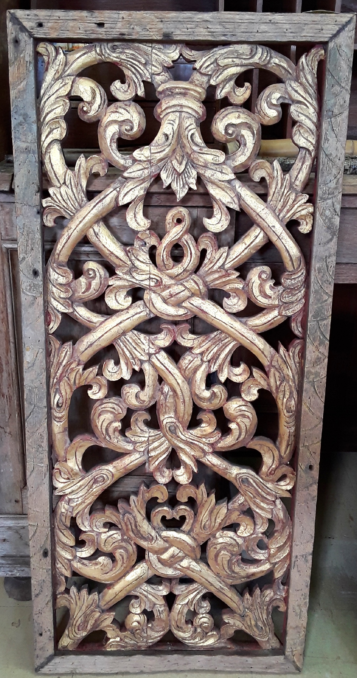 Antique Carved Panel Thailand.