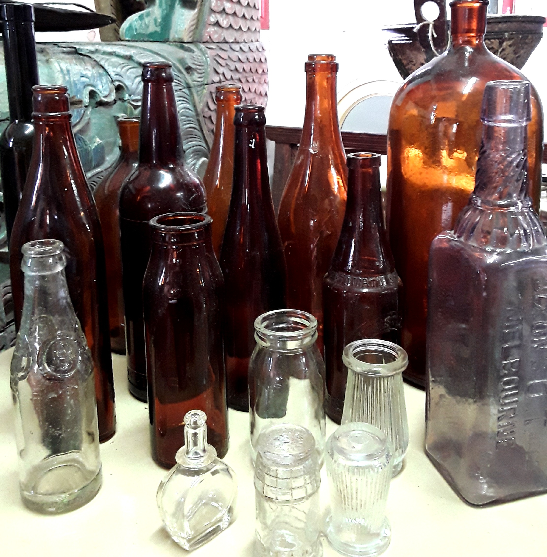 Assorted Glass Bottles