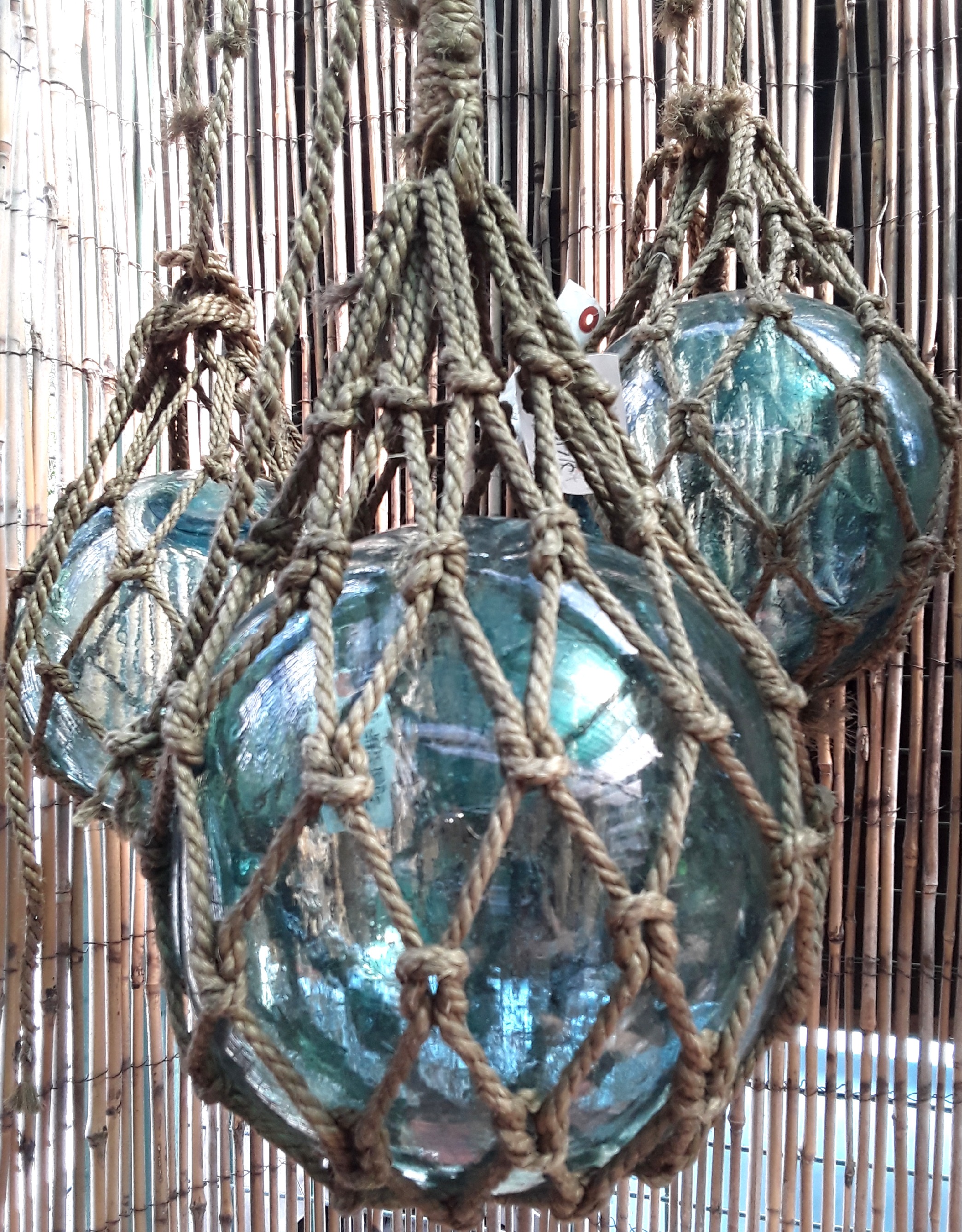 Japanese Glass Floats in Net